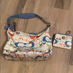 Coach butterfly purse with wallet